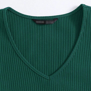 Camiseta Corta para Mujer, Cuello Redondo, Cómoda, Informal para Uso Diario, Tejido Transpirable para Conjuntos de Verano - Product Image 4