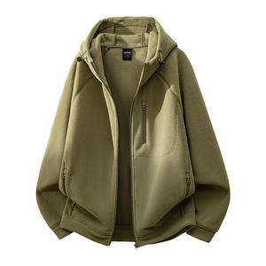 Hooded Fleece <b>Jacket</b> Unisex Solid Color Sleeveless Zipper Closure Regular Fit Windproof Sportswear All Seasons Outdoor Wear - Product Image 1
