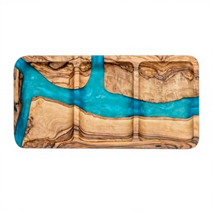 Natural House Luxury Olive Wood and Resin Serving Tray Divider Platter for Fruits <b>Cheese</b> Charcuterie Tapas Coffee Snack - Product Image 1