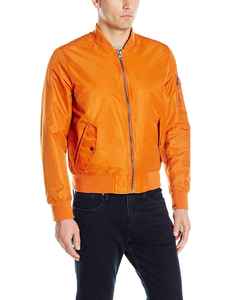 <b>Men's</b> Eco-Friendly Reversible <b>Bomber</b> <b>Jacket</b> Business Casual Outerwear for <b>Summer</b> Coats in Polyester/Cotton for Outdoor Use - Product Image 1