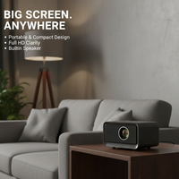Projecteur Android 12.0 de dernière génération, 1080P, 18000 lumens, mise au point automatique, correction de la distorsion trapézoïdale, WiFi 5G, Bluetooth, pour films 4K