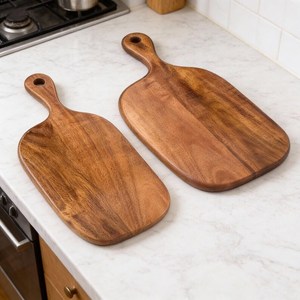 Plateau de service en bois pour viande, planche à découper en bois d'acacia Epicurean à grain long, plateaux en bois avec poignées - Product Image 2