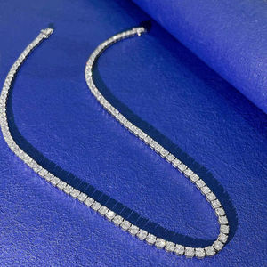 Collar de Cadena Tipo Tenis con Corte Redondo, Diamantes Moissanite VVS, Joyería de Lujo Estilo Hip Hop para Hombre, Unisex, Uso Diario, Estilo Premium - Product Image 2