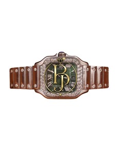 Reloj de Pulsera de Cuarzo Analógico Cuadrado de Lujo Briva, Marcadores Plateados Turquesa, Esfera de Cristal, Bisel Ecológico con Fecha, Acero Inoxidable, 10 Bar - Product Image 1