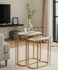 Modern Marble Top <b>Console</b> <b>Table</b> with <b>Gold</b> Metal Base Minimalist Living Room Accent Furniture - Product Image 2