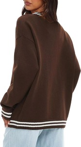 Pull décontracté confortable et douillet pour femme, idéal pour l'hiver, à manches longues, tricoté, grande taille - Product Image 2