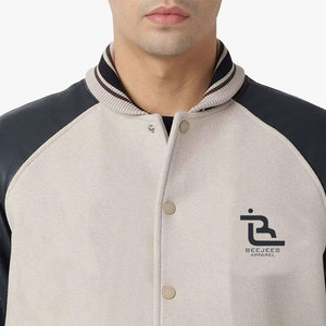 Chaqueta Clásica de Cuero con Mangas Estilo Letterman para Hombre, Diseño Personalizado, Marca Privada, Bajo MOQ, Proveedor Mayorista - Product Image 4