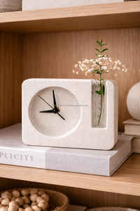 Reloj de Escritorio de Cuarzo de Mármol Natural de Lujo CRAFT EXIM, Diseño Art Deco, Forma Personalizada, Decoración Artesanal Premium - Product Image 2