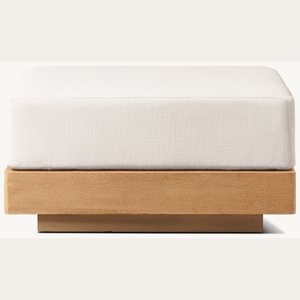 <b>Storage</b> Ottoman Sofa with Teak Wood Frame and Eco-Friendly Foam for Bedroom and Indoor/Outdoor Use - Product Image 1