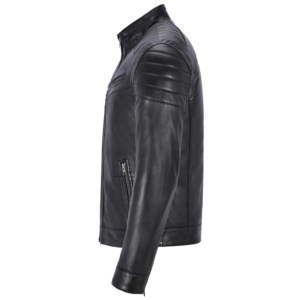 Custom 100% Genuine Nappa Leather <b>Men</b>’s <b>Jacket</b> Biker Motorcycle Style Premium Hardware YKK Zipper Private Label Bulk Wholesale - Product Image 4