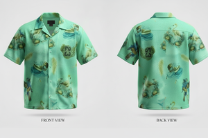 Camisa de Vestir con Botones y Diseño de Logotipo Personalizado, Ropa de Playa, Estilo Hawaiano Informal, Camisas Ligeras de Moda Urbana - Product Image 4