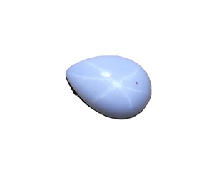 Zafiro Estrella Blanco Opaco en Forma de Pera de 9x13 mm, 4.5 Quilates, Creado en Laboratorio, Cabujón Pulido de 6 Rayos y 4 mm de Altura para Joyería - Product Image 4