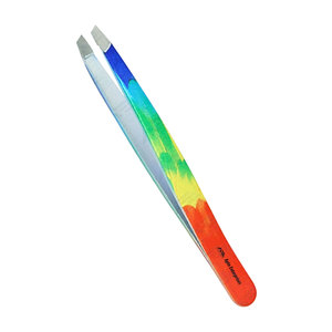 Customized Slanted Eyebrow Beauty Instruments Beauty Care Tools Rainbow Professional Stainless Steel Facial Hair <b>Remover</b> Tool - Product Image 1