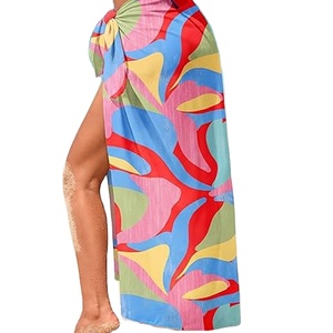 Pareo Sarong Personalizado para Mujer, Traje de Baño Ligero de Rayón Suave para Verano, Venta al por Mayor OEM - Product Image 2