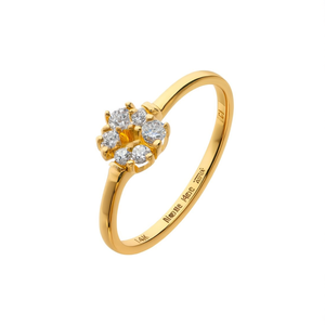 Children's 14K Gold Plated CZ Cluster Ring Invisible Setting Classic Style - Product Image 2