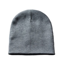 Gorros de invierno de lana 100% personalizados con bordado 3D Gorros de punto cortos Patrones de camuflaje de puntos Bordado de logotipo personalizado clásico