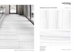 Carreaux de porcelaine émaillée polie à surface sculptée, texture décorative, grand format, solution de revêtement mural et de sol conçue pour les espaces haut de gamme - Product Image 2