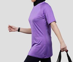 High Quality Islamic Modest Women T Shirt Elongated Slim Fit Short Sleeve Muslim Eco-Friendly Polyester & Cotton Modest T-Shirt - Product Image 2