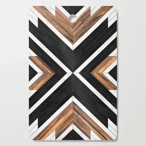 Planche à découper de cuisine durable, écologique, au design moderne et luxueux, surface en bois naturel émaillé, composite marbre - Product Image 1