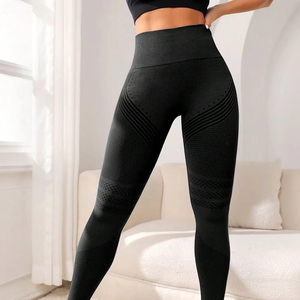 Pantalon de sport pour femme en gros, séchage rapide, respirant, compression, leggings de fitness taille haute - Product Image 2