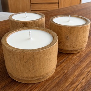 Bougies en bambou naturel, prix de gros les plus bas, centres de table naturels pour mariage - Product Image 2