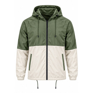 Windbreaker <b>Jacket</b> for <b>Men</b> Water Resistant <b>Lightweight</b> Outdoor Sports Full Zip Hooded Activewear OEM ODM Custom OEM Manufacturer - Product Image 1