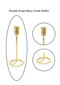 Candelabro de Latón Forjado a Mano, Duradero y Natural, para Decoración del Hogar, Bodas, Pascua, Navidad y Fiestas - Product Image 4