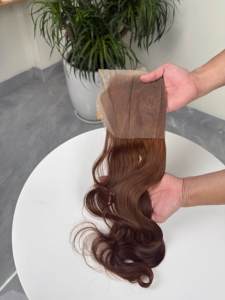 Cabello Humano Virgen Vietnamita con Ondas Suaves y Encaje Frontal HD, Pre-Desplumado, Color Castaño Rojizo, Venta al por Mayor - Product Image 2