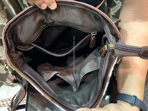 มาใหม่มือเครื่องมือแกะสลักกระเป๋าถือหนัง Cowhide หนัง Aztec อานผ้าห่มขอบกระเป๋าสําหรับสตรี - Product Image 3