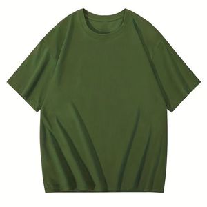 T-shirts 100% Coton à Manches Courtes pour Hommes, Coupe Oversize Boxy, Style Uni, Ample et Lourd - Product Image 1