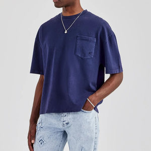 Camisetas Modernas de Corte Holgado para Hombre, 100% Algodón Ecológico, Diseño Sólido, Perfectas para Uso Diario, Estilo Casual y Urbano - Product Image 5