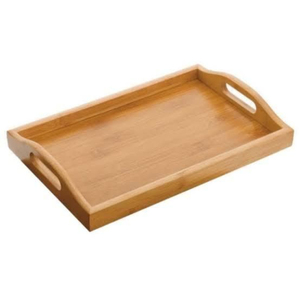 Finest Quality Acacia Wood Rectangular Serving <b>Tray</b> With Metal Handles for Home Hotels & Restaurant Tabletop Food <b>Snacks</b> <b>Tray</b> - Product Image 4