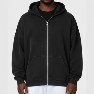 Vente en gros de sweat-shirts à capuche unisexes 100% coton 300 g/m², sweat-shirts à capuche en molleton de haute qualité pour hommes, sweat-shirts à capuche oversize - Product Image 4