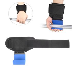 Sangle de musculation à crochet unique, robuste, en acier, pour haltérophilie, avec support de préhension, rembourrée en néoprène, antidérapante, pour poignets, fourniture OEM - Product Image 4
