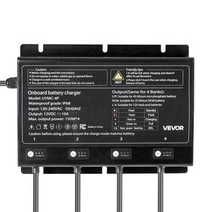 Caricabatterie intelligente a 4 porte 10A 12V per batterie agli ioni di litio, impermeabile IP68, per imbarcazioni marine - Product Image 1
