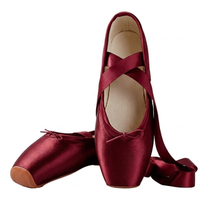 Zapatillas de Ballet Suaves para Mujer, Parte Superior de Satén, Forro de Algodón, Suela de Goma, Tacón Plano, Zapatos de Baile - Product Image 1