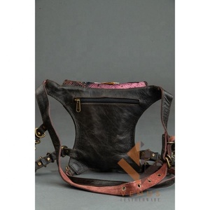 Leather Waist <b>Pocket</b> <b>Belt</b> Unisex Biker <b>Belt</b> Motorcycle <b>Belt</b> men - Product Image 6