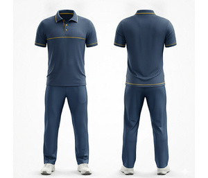 Breathable Polyester Sublimated <b>Cricket</b> Uniform | Men Women Youth <b>Cricket</b> Wears Polo Shirt and Trouser Full Team - Product Image 1