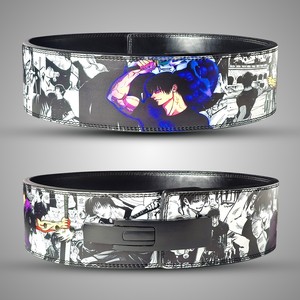 Printed Anime Design <b>Weight</b> Lifting <b>Belt</b> Adjustable Waist Support for Strength <b>Training</b> Unisex Artificial Leather Buckle Closure - Product Image 3