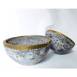 Handcrafted White Wash MDF Bowl for Fruits - Wholesale from India - Product Image 2