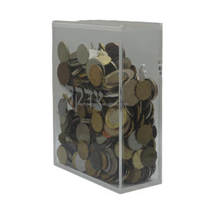 Caja acrílica Tzedakah 2025: elegante caja de dinero judía para apoyar causas comunitarias y filantrópicas - Product Image 1