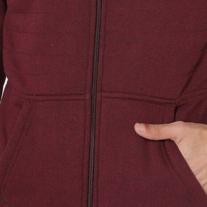 Sudadera con Capucha para Hombre, Color Granate Sólido, Informal, para Otoño, Corte Regular, con Bolsillos, Tejido de Poliéster y Algodón - Product Image 6