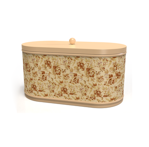 Vintage Floral Design Metal Food <b>Storage</b> <b>Container</b> with Airtight Lid for <b>Kitchen</b> Use - Product Image 1