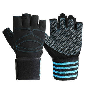 Gants de sport demi-doigts en polyester personnalisables avec logo pour musculation, cyclisme, gym, haltérophilie et entraînement fitness - Product Image 1