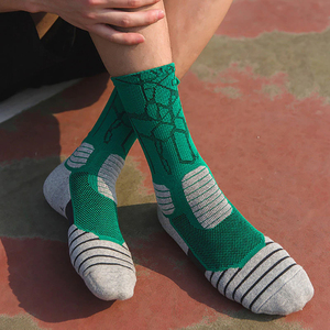 Wholesale High Quality <b>Custom</b> Embroidery Logo Soccer Football <b>Socks</b> Men's Anti Slip <b>Grip</b> Cotton Sports Youth Designer Print - Product Image 5