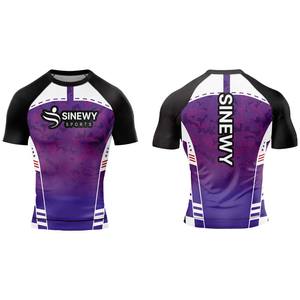 Rashguard personnalisé à séchage rapide, respirant, UPF50+, écologique, antibactérien, unisexe, manches courtes - Product Image 3