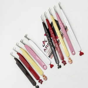 Pince à épiler écologique pour cils, design personnalisé durable, pince à épiler pour extensions de cils à volume 90 degrés avec logo - Product Image 4