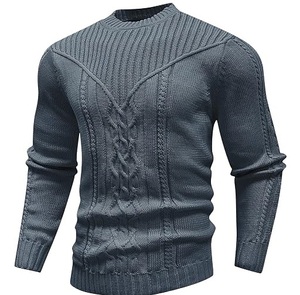 Sweat-shirt thermique en tricot jacquard uni rose de haute qualité en tissu doux à manches longues pour l'hiver 2026 - Product Image 3