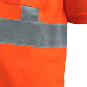 Camisa de Trabajo de Alta Visibilidad, Manga Corta, Reflectante, Transpirable, Protección Contra Incendios, 100% Poliéster, Secado Rápido, para Construcción - Product Image 4