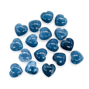 Opale bleue naturelle en forme de cœur, lisse, 10 mm, sculptée à la main, pierre précieuse en vrac, prix de gros, cristal de guérison pour la fabrication de bijoux - Product Image 1